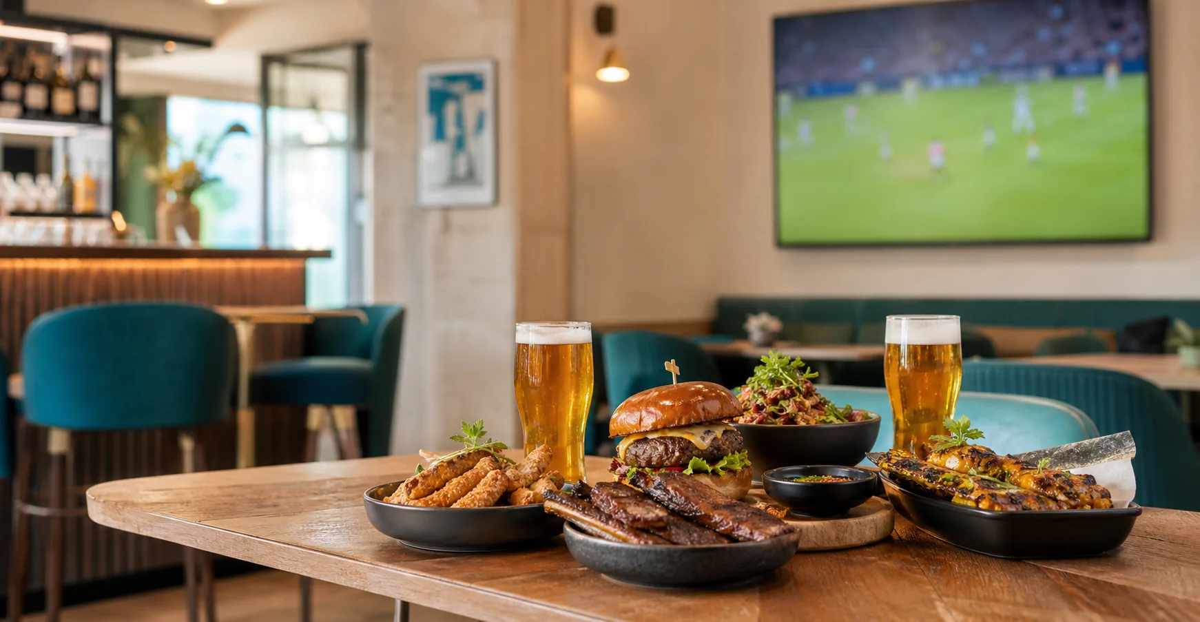 Страви та інтер’єр Offside Pub